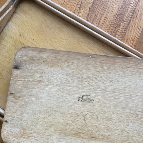 🍶🍽🧂 Set of (3) Mid-Century Modern Woodpecker Woodware Serving Trays 🍹🥪🥣 - Picture 7 of 10